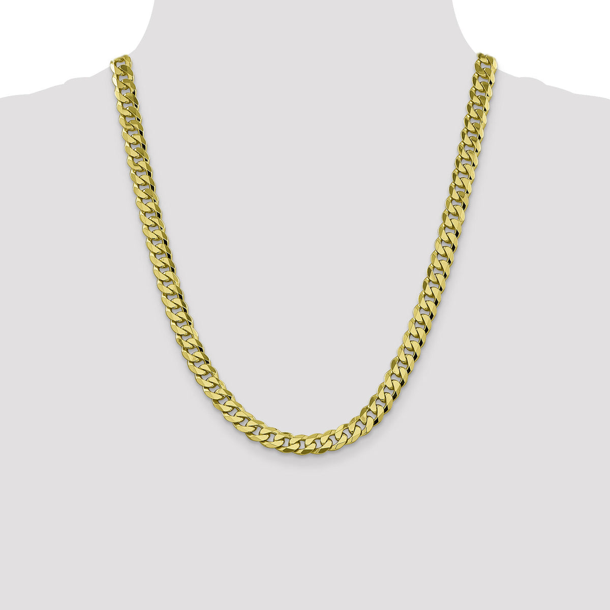 10k 8.25mm Flat Beveled Curb Chain-10FBU220-22