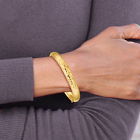 10k 5/16 Florentine Engraved Hinged Bangle Bracelet-10FE5/16