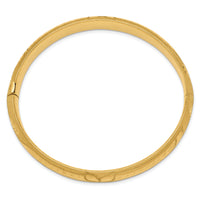 10k 7/16 Florentine Engraved Hinged Bangle Bracelet-10FE7/16