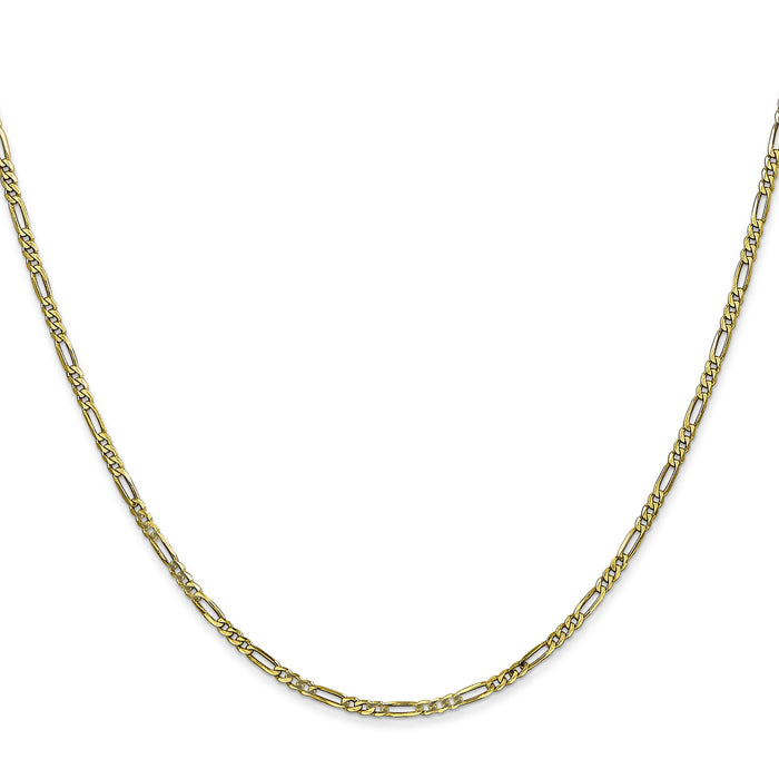 10k 1.75mm Flat Figaro Chain-10FG050-24