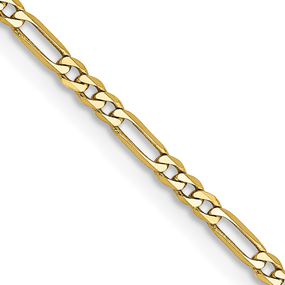 10k 1.75mm Flat Figaro Chain-10FG050-16