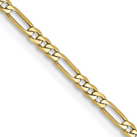 10k 1.75mm Flat Figaro Chain-10FG050-22