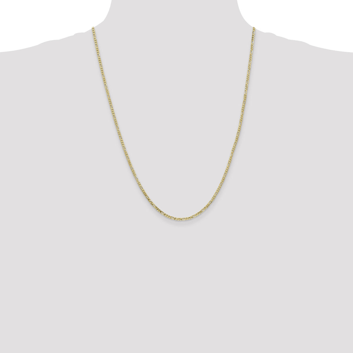 10k 2.2mm Flat Figaro Chain-10FG065-24