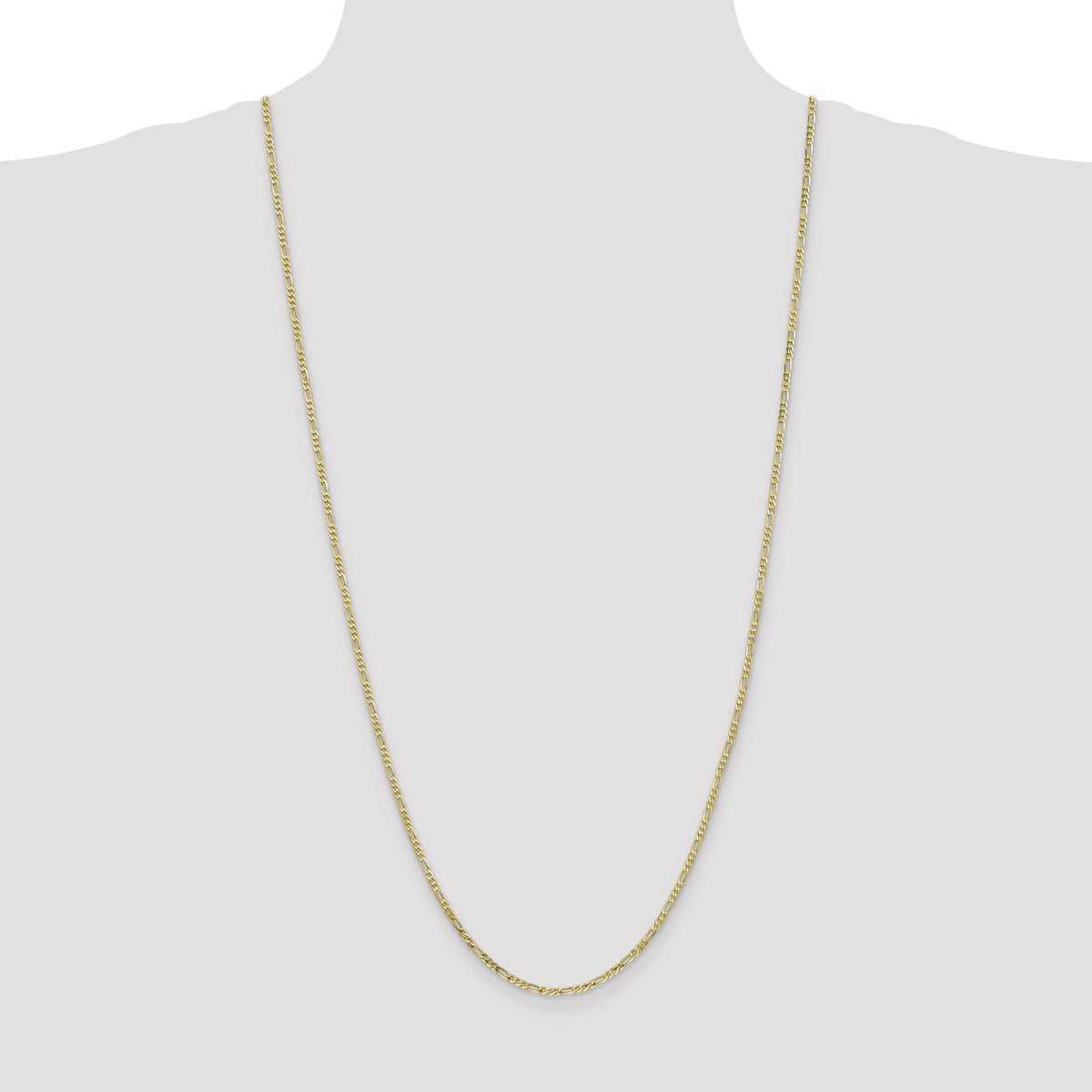 10k 2.2mm Flat Figaro Chain-10FG065-30