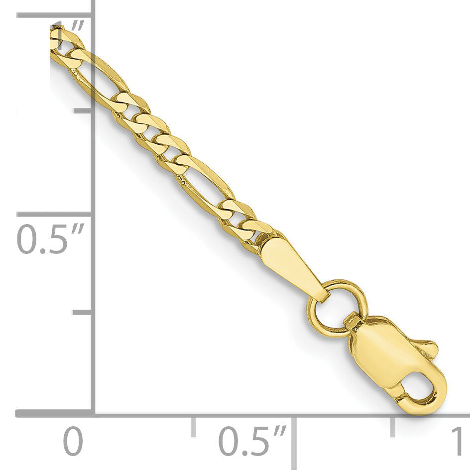 10k 2.2mm Flat Figaro Chain-10FG065-7