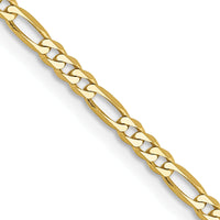10k 2.2mm Flat Figaro Chain-10FG065-18