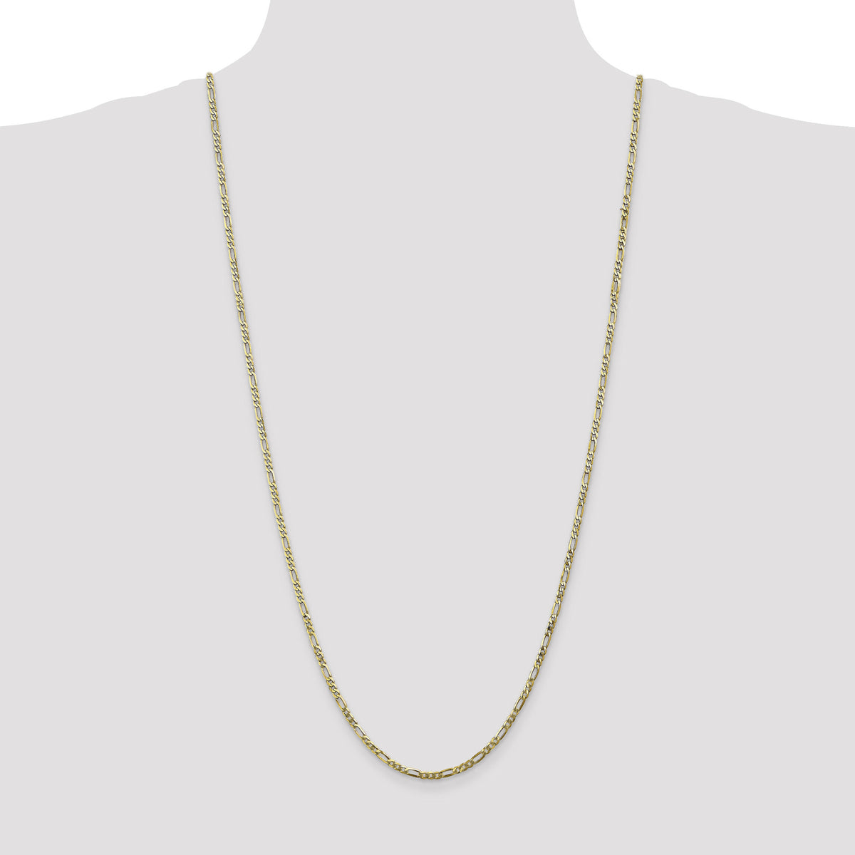 10k 2.75mm Flat Figaro Chain-10FG070-30