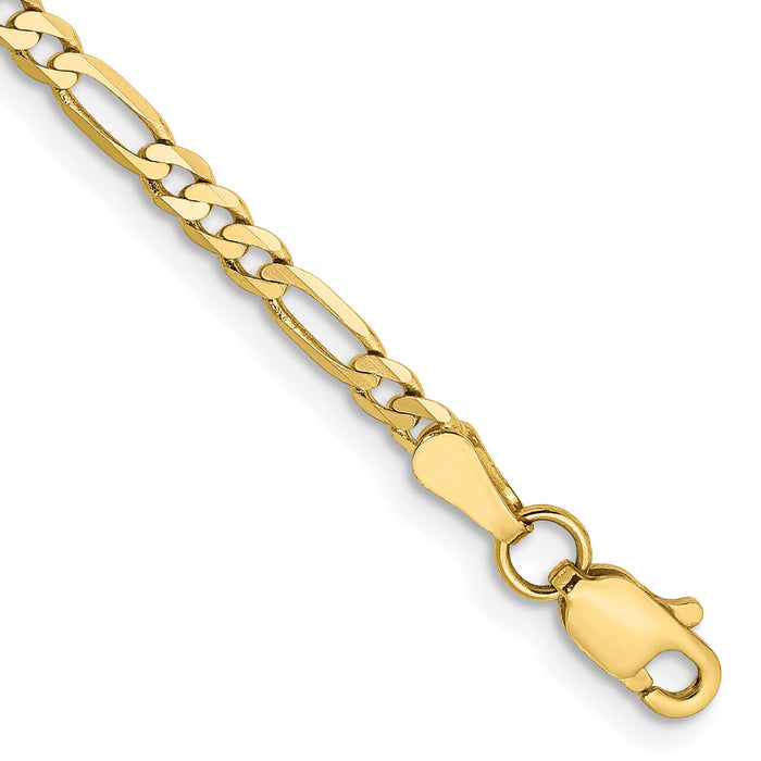 10k 2.75mm Flat Figaro Chain-10FG070-8