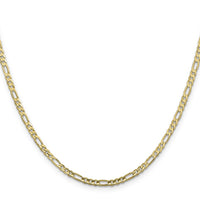 10K 3mm Flat Figaro Chain-10FG080-16