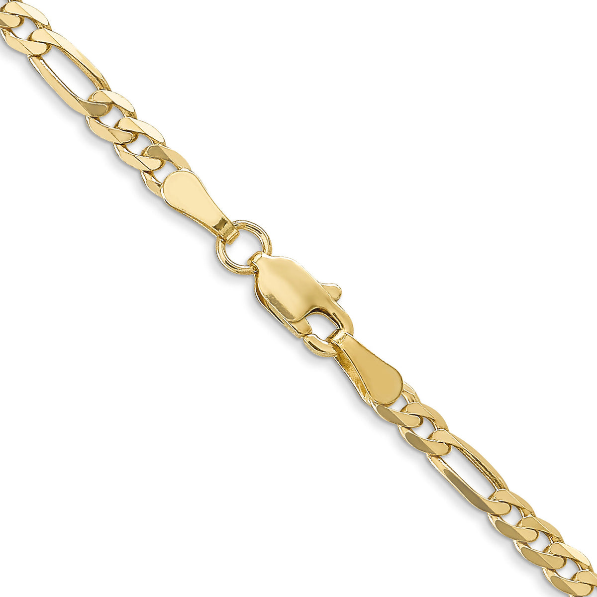 10K 3mm Flat Figaro Chain-10FG080-20