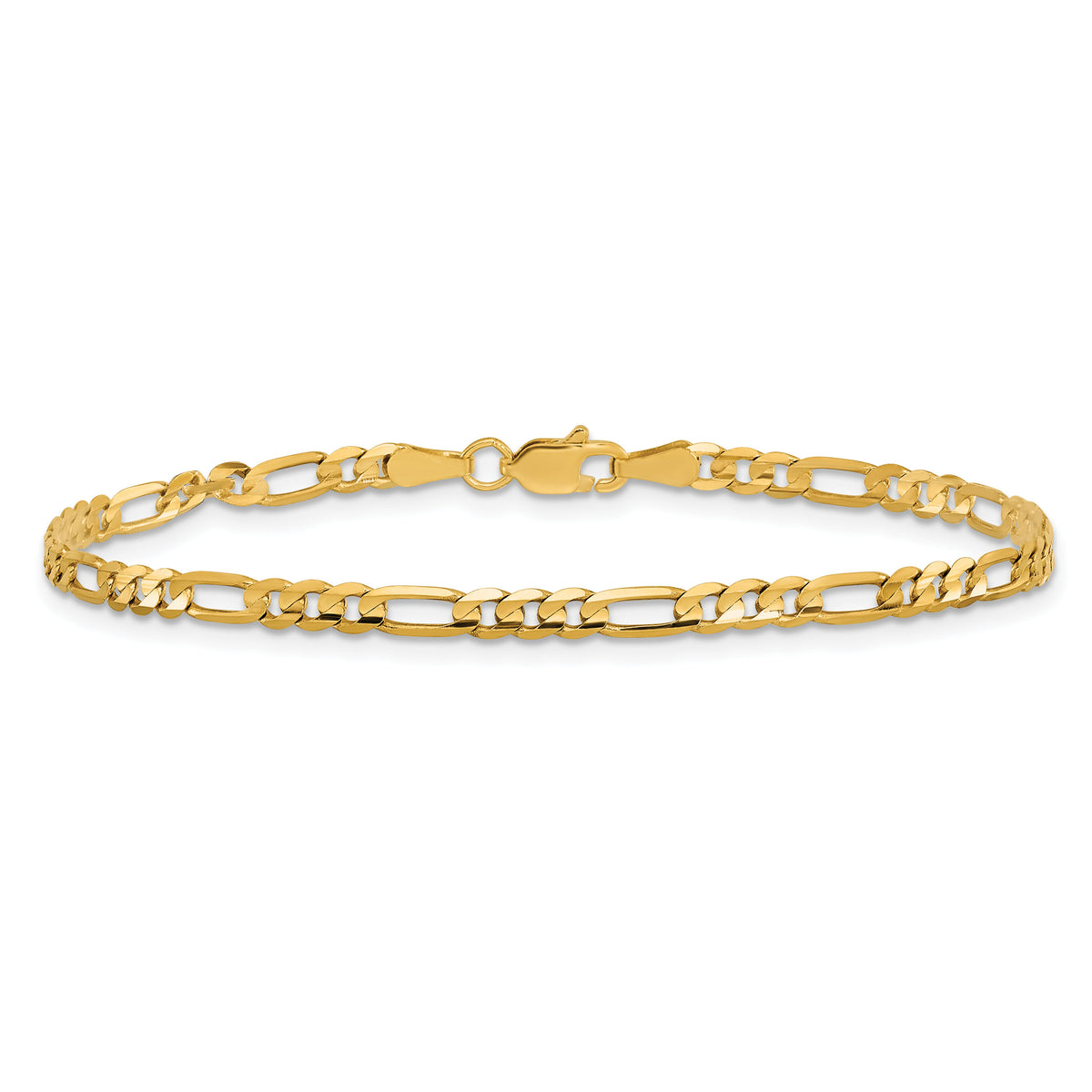 10K 3mm Flat Figaro Chain-10FG080-7