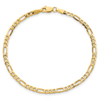 10K 3mm Flat Figaro Chain-10FG080-9