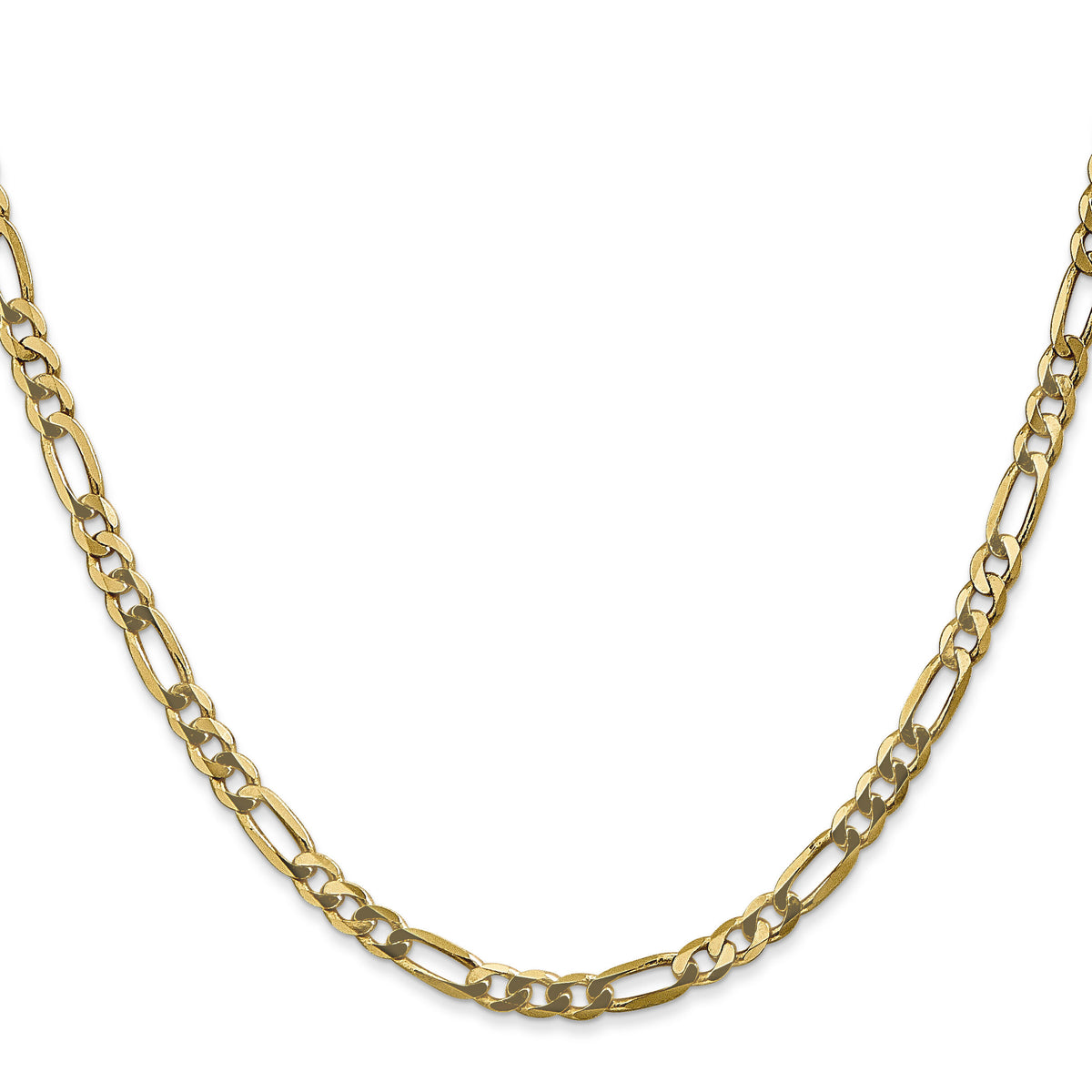 10K 4mm Flat Figaro Chain-10FG100-24