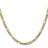 10K 4mm Flat Figaro Chain-10FG100-24