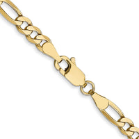 10K 4mm Flat Figaro Chain-10FG100-24