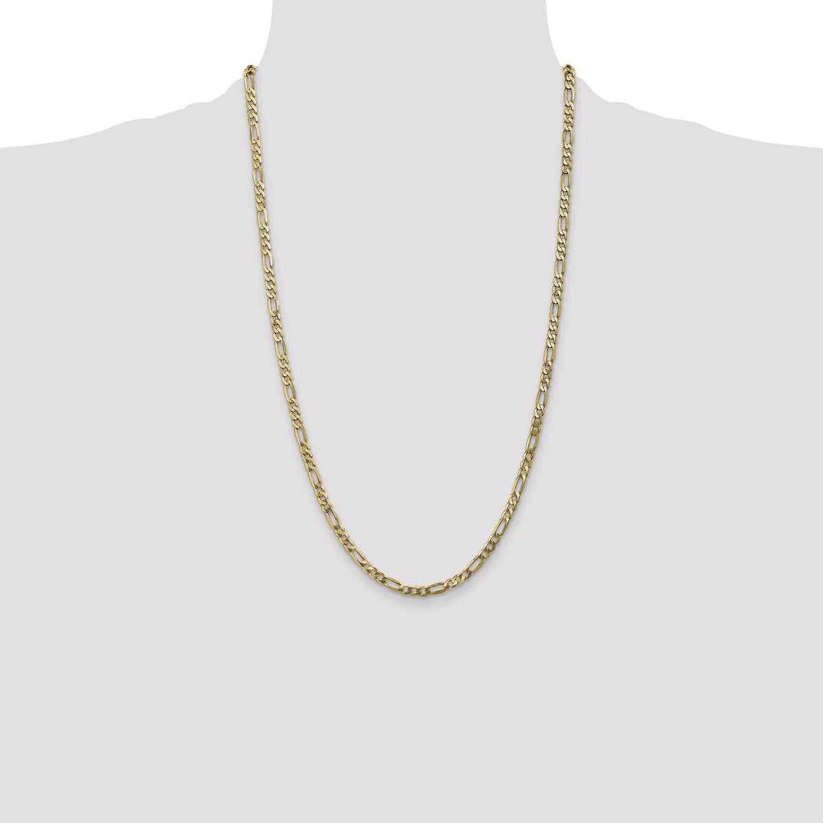 10K 4mm Flat Figaro Chain-10FG100-26