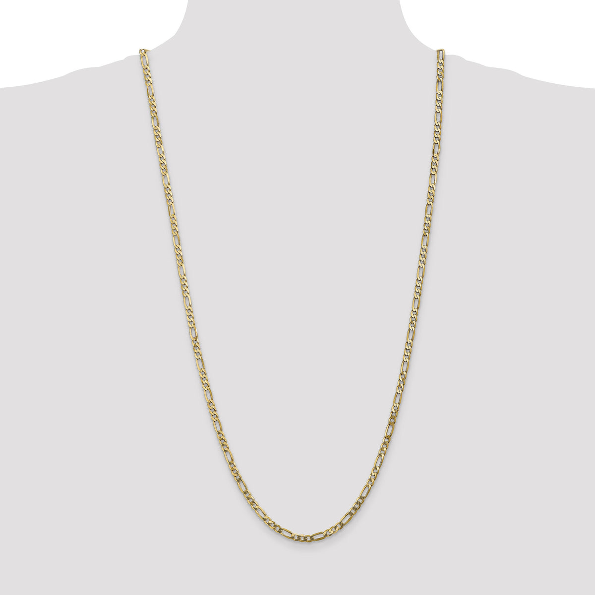10K 4mm Flat Figaro Chain-10FG100-30