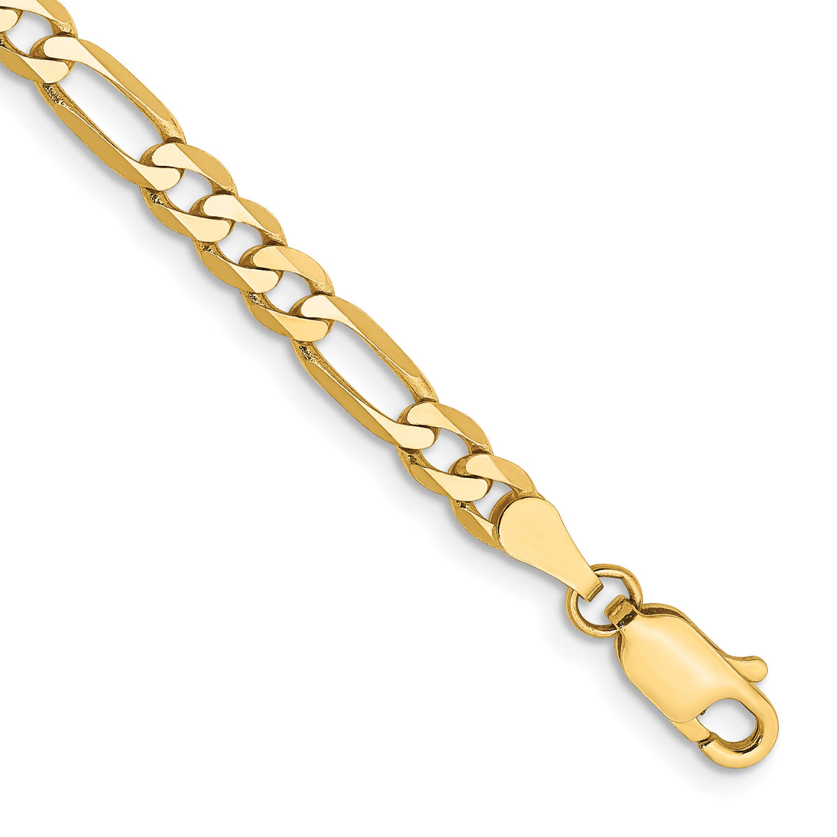 10K 4mm Flat Figaro Chain-10FG100-9