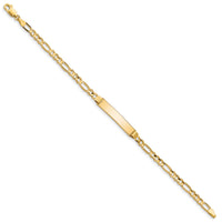 10k Figaro Link ID Bracelet-10FG100ID-8