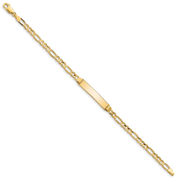 10k Figaro Link ID Bracelet-10FG100ID-8