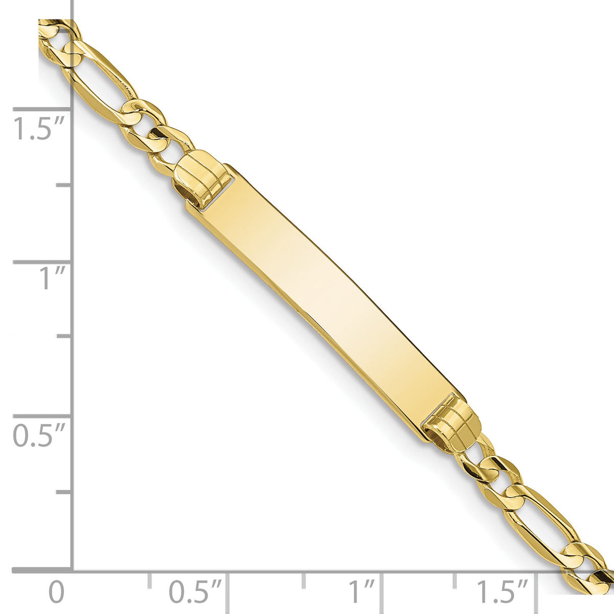 10k Figaro Link ID Bracelet-10FG100ID-8