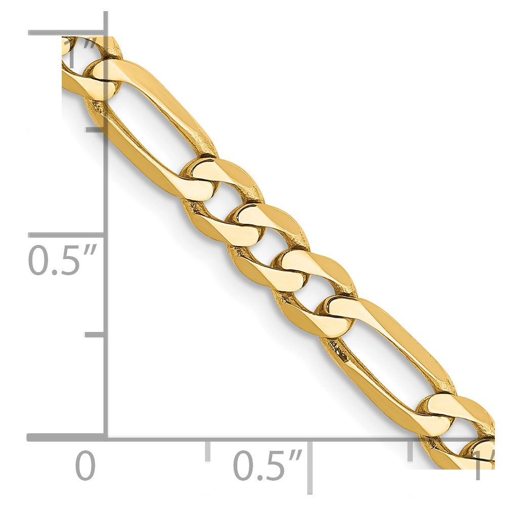 10K 4.75mm Flat Figaro Chain-10FG120-8