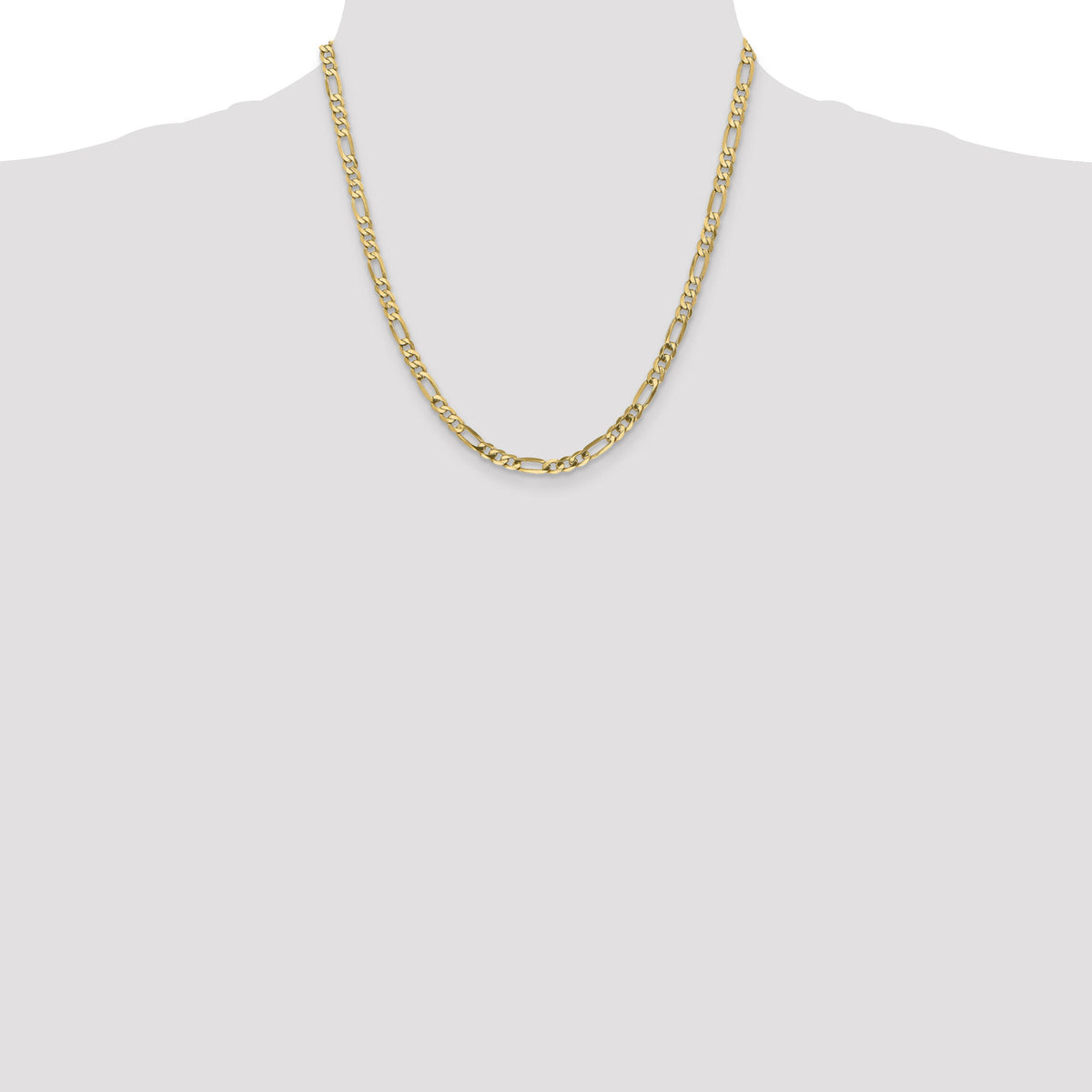 10K 4.75mm Flat Figaro Chain-10FG120-20
