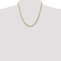 10K 4.75mm Flat Figaro Chain-10FG120-20
