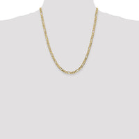 10K 4.75mm Flat Figaro Chain-10FG120-22