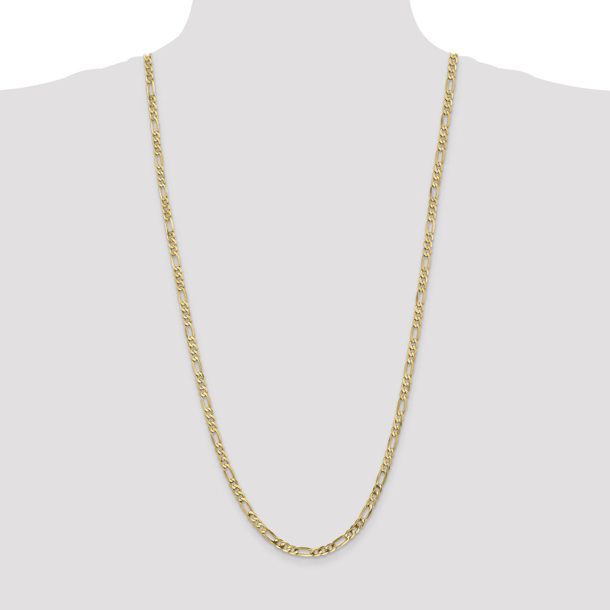 10K 4.75mm Flat Figaro Chain-10FG120-30