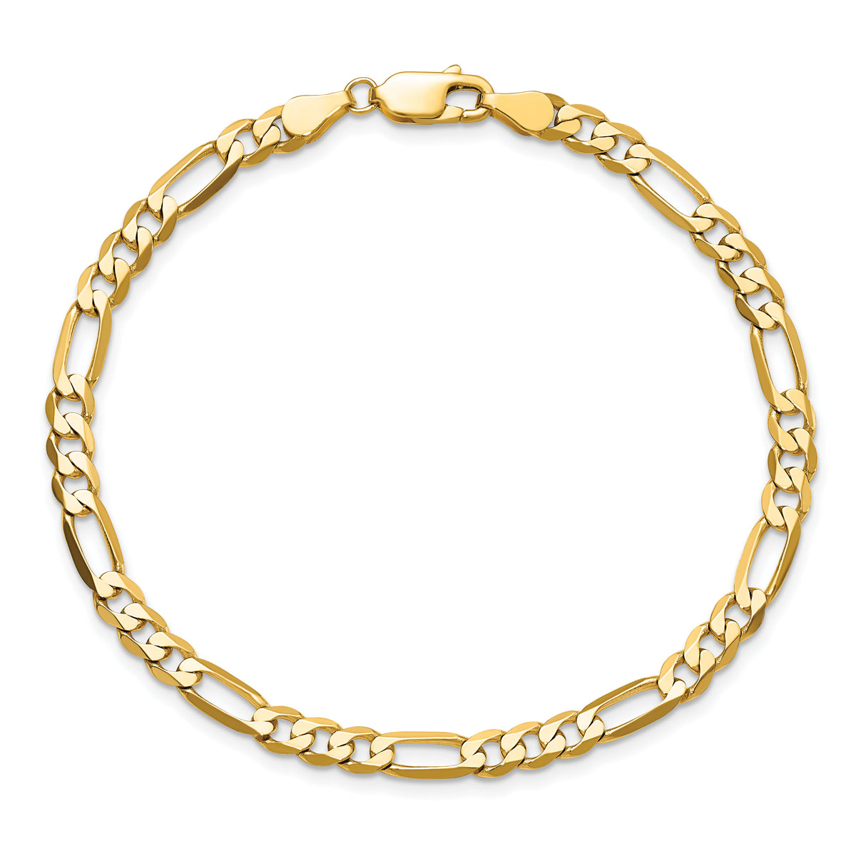 10K 4.75mm Flat Figaro Chain-10FG120-8
