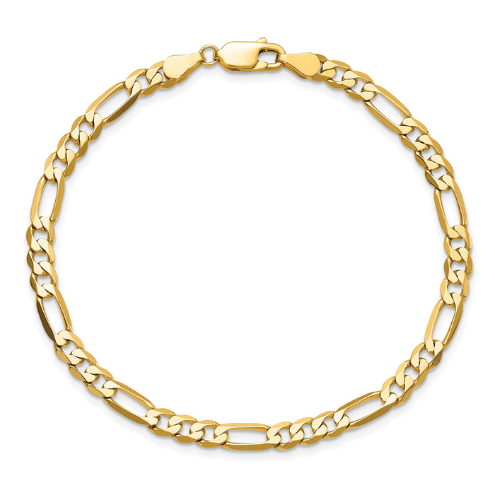 10K 4.75mm Flat Figaro Chain-10FG120-8