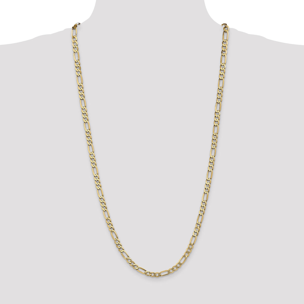 10K 5.25mm Flat Figaro Chain-10FG140-30