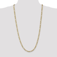 10K 5.25mm Flat Figaro Chain-10FG140-30