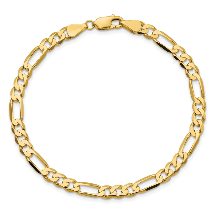 10K 5.25mm Flat Figaro Chain-10FG140-9