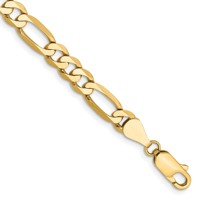 10K 5.25mm Flat Figaro Chain-10FG140-8