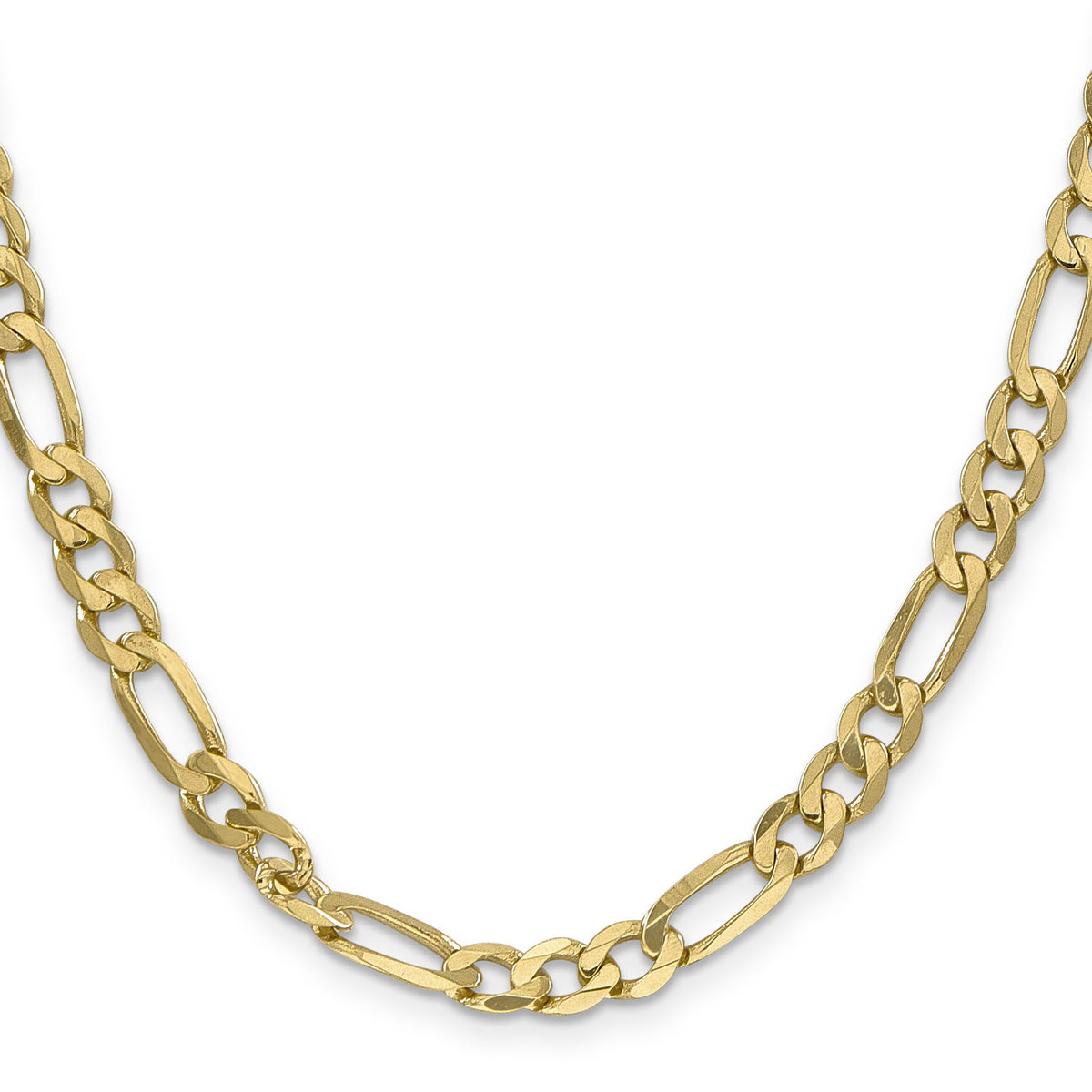10K 6.25mm Flat Figaro Chain-10FG160-20