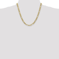 10K 6.25mm Flat Figaro Chain-10FG160-20