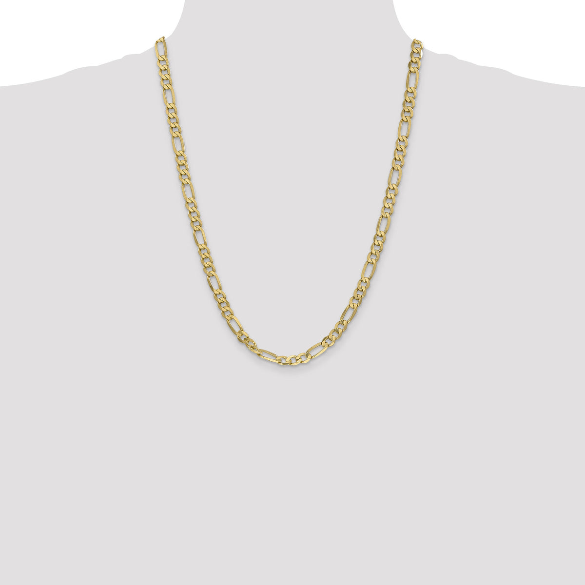 10K 6.25mm Flat Figaro Chain-10FG160-24