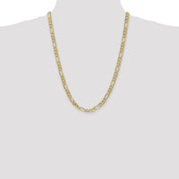 10K 6.25mm Flat Figaro Chain-10FG160-24
