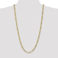 10K 6.25mm Flat Figaro Chain-10FG160-30
