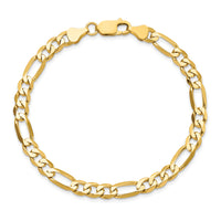 10K 6.25mm Flat Figaro Chain-10FG160-8