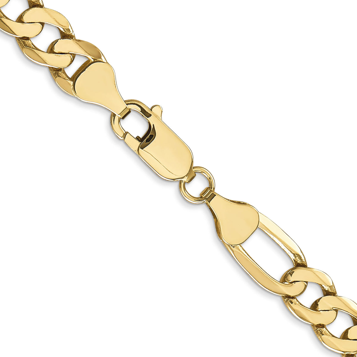 10K 7mm Flat Figaro Chain-10FG180-26