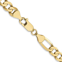 10K 7mm Flat Figaro Chain-10FG180-26
