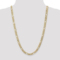 10K 7mm Flat Figaro Chain-10FG180-26