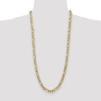 10K 7mm Flat Figaro Chain-10FG180-30