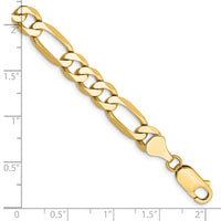 10K 7mm Flat Figaro Chain-10FG180-8