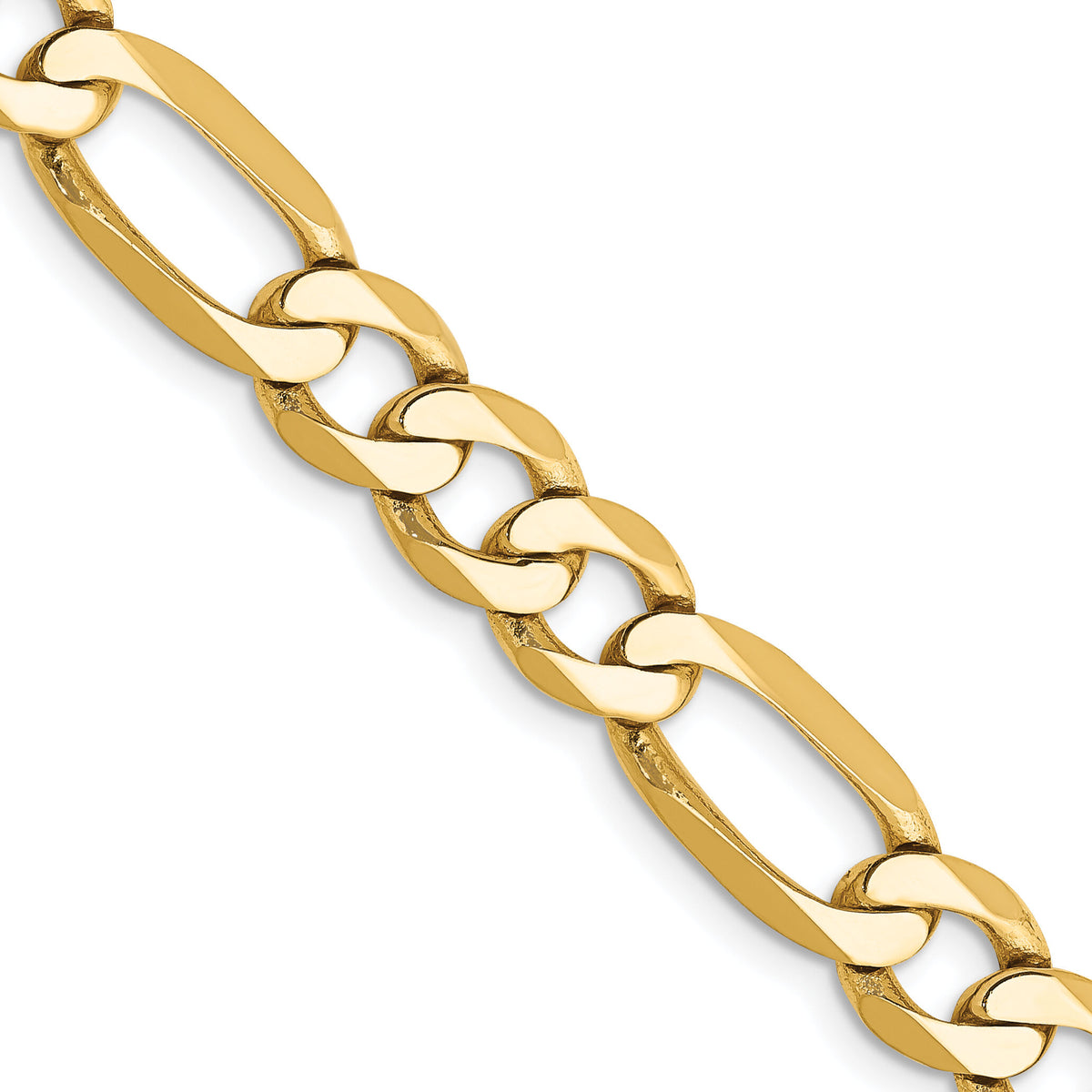 10K 7mm Flat Figaro Chain-10FG180-26