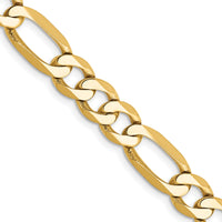 10K 7mm Flat Figaro Chain-10FG180-26
