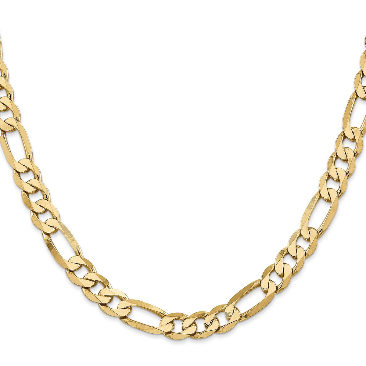 10K 7.5mm Flat Figaro Chain-10FG200-24
